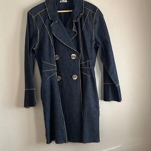 Stylish Denim Trench Coat